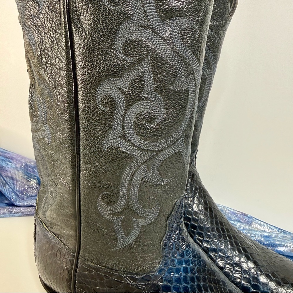 Tony Lama Exotic Leather/Snakeskin Western Boots Womens 8.5M - Picture 12 of 14